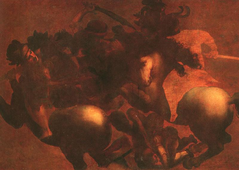  Leonardo  Da Vinci The Battle of Anghiari oil painting picture
